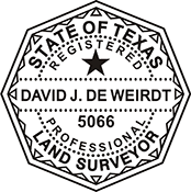 Land Surveyor - Texas - 1-5/8" Dia