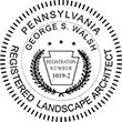 LSARCH-PA - Landscape Architect - Pennsylvania - 1-5/8" Dia