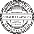 LANDSURV-PA - Land Surveyor - Pennsylvania - 1-3/4" Dia